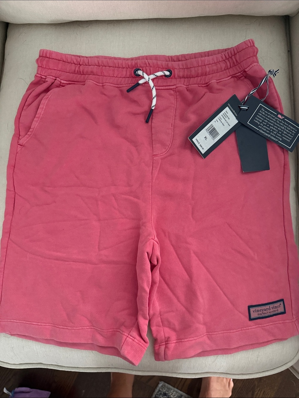 Vineyard Vines Lobster Reef Coral Knit Jetty Shorts Boys XL NWT